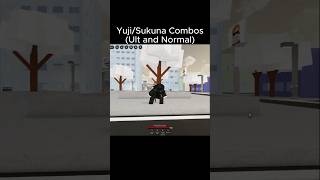 YujiSukuna Combos in Jujutsu Shenanigans roblox jujutsushenanigans jjk combo foryou [upl. by Neerhtak624]