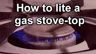 How To Light A Gas Stove  Using A Lighter [upl. by Neemsaj]