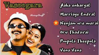 Vaseegara Full movie Songs  Song Collection Jukebox  Vijay  Sneha love [upl. by Notnel]