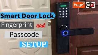 Tuya Smart Door Lock Fingerprint and Passcode Setup [upl. by Bethanne]