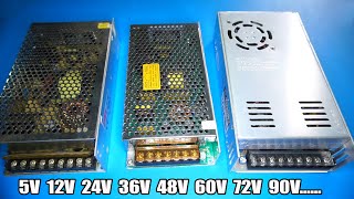 How to modify SMPS power supply to any voltage 12v 24v 36v 48V 60V 72v 90V [upl. by Eannyl]