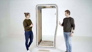 Transform Your Open Office with BuzziNest Acoustic Phone Booth How to installation video [upl. by Nitsruk85]