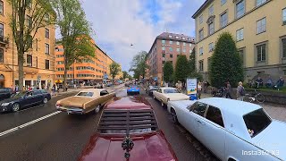 Stockholm Cruising  Sveavägen 2024 REACTIONS CLASSIC CARS 4K [upl. by Aramen]