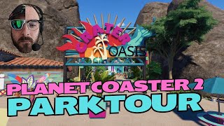 Water Park IN a Volcano  Planet Coaster 2 Park Tour [upl. by Ardnac]