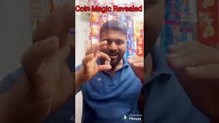 Coin Vanish Magic Trick Revealed magic magictrickssecret simplemagictricks magictricksandtips [upl. by Neelak507]