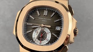 Patek Philippe 5980R001 Nautilus Chronograph Patek Philippe Watch Review [upl. by Auqenet]