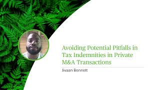 Avoiding Potential Pitfalls in Tax Indemnities in Private MampA Transactions  Webinar [upl. by Lacsap]