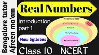 Real numbers  Class 10  Chapter 1introduction part 1  New Ncert CBSE [upl. by Eneleoj]