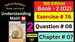 D2 Chapter  07 Ex7A Question  08  Direct amp Inverse Proportion  8th Edition  Understanding Math [upl. by Ashatan]