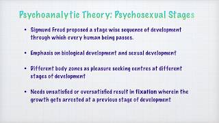 Psychology Personality Psychoanalytic Theory Part 3 Psychosexual Stages [upl. by Raskind]