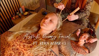 ASMR Spa  Relaxing Facial on the wonderful TheFernASMR  Scalp massage obsidian rollers amp more [upl. by Caniff]