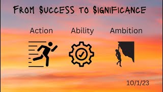 Success to Significance Part 3 [upl. by Cara362]