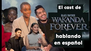 El cast de Black PantherWakanda Forever hablando en español 🙅🏻‍♀️🖤The BP WF cast speaking spanish [upl. by Hunter474]