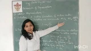 Cationic polymerization Mechanism  Dr Deepti Khare [upl. by Seko]