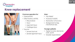 Benenden Hospital webinar Treatment for knee osteoarthritis [upl. by Anitsyrk]