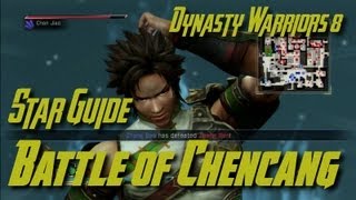 Dynasty Warriors 8 Shu Battle of Chencang Star Guide English [upl. by Oilut]