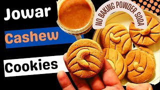 Jaggery Jowar Cookies Recipe With Malai No baking SodaPowder Glutenfree biscuits [upl. by Aland843]