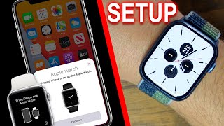 How To Setup The Apple Watch Series 7 With iPhone Beginners Guide [upl. by Anigue]