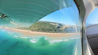 Fraser Island Scenic Flight  Virtual Tour Ride Along  Wear a VR Headset [upl. by Ellehcen]