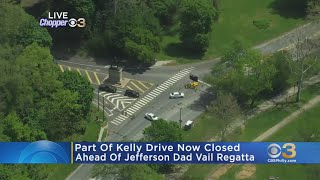 Part Of Kelly Drive Closed For Jefferson Dad Vail Regatta [upl. by Undry788]