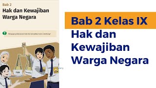 Bab 2 Kelas 9 Hak dan Kewajiban Warga Negara [upl. by Aria]