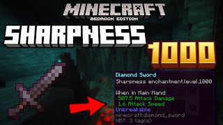 How To Get A Sharpness 1000 Sword In Minecraft Bedrock Tutorial 121 [upl. by Eislrahc]