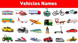 Vehicles Name  Vehicles Vocabulary  Vehicles Name with pictures  Transports Name  English daily [upl. by Aihsilef]