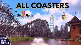 All Coasters at Six Flags Great Adventure  OnRide POVs  Front Seat Media [upl. by Sonahpets]