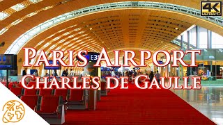 Paris Airport France Charles De Gaulle Airport Tour 4k CDG Airport [upl. by Ayekram882]