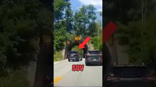 Dangerous Shortcut Gone Wrong SUV Driver’s Close Call with a Red Truck [upl. by Valiant]