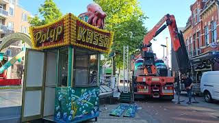 Afbouw Kermis  Abbau kirmes  Kermis Tilburg 2024  2 [upl. by Lilak250]