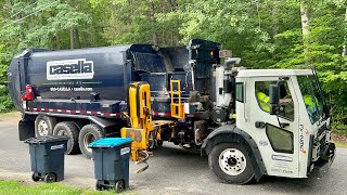 Casella Waste Garbage Truck Packing Ticonderoga Trash [upl. by Eiten717]