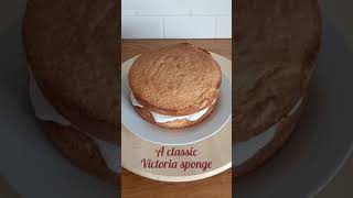 How to make a classic Victoria Sponge cake  Dairy AND gluten free Shorts  British baking [upl. by Ecreip]