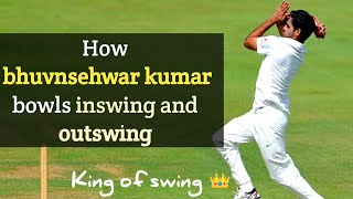 How Bhuvneshwar Kumar Bowls Perfect Inswing And Outswing balls🔥 swing bowling tips [upl. by Noneek]