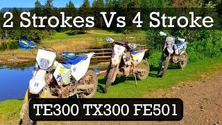 2019 TE300 Riding Impressions Vs FE501 TX300 Camping [upl. by Onailerua347]