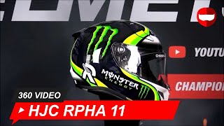 HJC RPHA 11 Crutchlow Streamline Replica FullFace Helmet  ChampionHelmetscom [upl. by Rexferd]