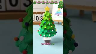 Beautiful Super Clay Creative Fine Cristmas Tree Art  Super Soft Clay Creative idea shorts art [upl. by Rockafellow]