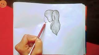 How to draw a girl Tunning Backside Easy pencil Girl Drawing Pencil draw Girl Drawing [upl. by Etz]