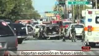 Explota camioneta frente a la presidencia de Nuevo Laredo [upl. by Constancy]