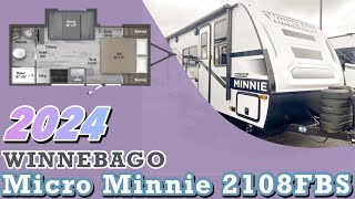 2024 Winnebago Micro Minnie 2108FBS COUPLES CAMPER  Veurinks RV Center  Grand Rapids Holland Mi [upl. by Greenquist862]