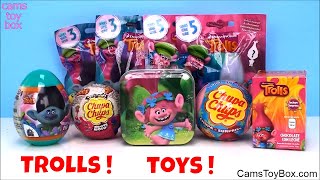 Dreamworks Trolls Surprise Toys Blind Bags Series 5 3 Tin Egg Chupa Chups Opening Fun [upl. by Euqinimod827]