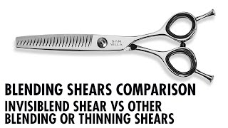 Sam Villa InvisiBlend Shear Differences Between Other BlendingThinning Shears [upl. by Ahsiyt105]