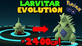 Evolving LARVITAR to TYRANITAR Pokemon Go GEN 2 Evolution [upl. by Eojyllib]