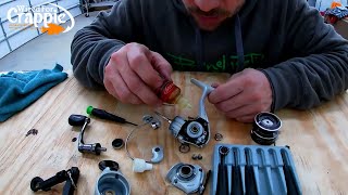 How To CLEAN And OIL A SPINNING REEL  Basic Spinning Reel Maintenance [upl. by Amyaj]