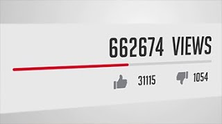 Social Media View Counter Motion graphic animation [upl. by Acinat]