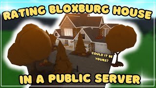 RATING RANDOM HOUSES IN A PUBLIC SERVER IN BLOXBURG2024 [upl. by Whitten]