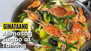 Ginataang Alimasag Sugpo at Tahong  Ginataang Mixed Seafood with Kalabasa at Sitaw [upl. by Delanty505]