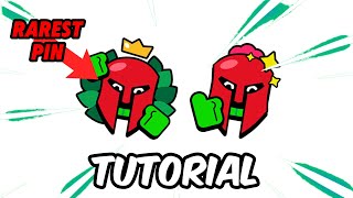 How to get the RAREST PIN in Brawl stars  Matcherino pin TUTORIAL [upl. by Brag78]