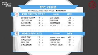 North Middlesex CC 1st XI v Brondesbury CC 1st XI [upl. by Yelnek]