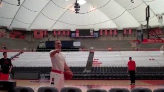 Syracuse Basketball Trick Shot VideoNick Resavy with Gerry McNamara [upl. by Revilo363]